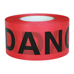 Presco Red Danger Barricade Tape, 3 in x 1000 ft