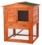 Trixie Pet Products Natura Small 2-Story Peaked Hinged Roof Rabbit Hutch