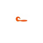 Apex Tackle 3-in Curly Tail Grub Fishing Lure, Orange, 10 count