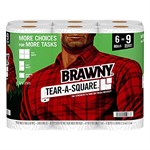 Brawny Tear-A-Square Kitchen Paper Towels, 6 Pack