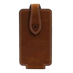 Ariat Brown Large Double Stitched Cell Phone Case