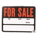 Hy-Ko English Auto for Sale Sign Plastic 15 in. H x 19 in. W