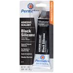 Permatex Black Silicone Adhesive Sealant , 3 oz