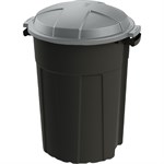 32 Gallon Black Plastic Trashcan