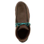 Twisted X Women's Chukka Driving Moc- Brown and Turquoise, 7.5M