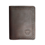 Ariat Brown Perforated Edge Bifold Wallet