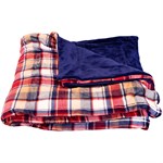 Mantolok Reversible Flannel Blanket, 90-inch x 90-inch, Pattern May Vary