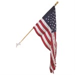 Valley Forge Flag American Flag, Kit, 2 1/2 ft x 4 ft, 5 ft Wood Pole