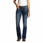 Ariat Women's Festival Blue R.E.A.L. Mid Rise Stretch Entwined Boot Cut Jean - 27, Regular
