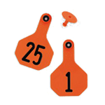 Ytex Numbered 2 Piece Tag, Medium,Orange, 25 count, 1 thru 25
