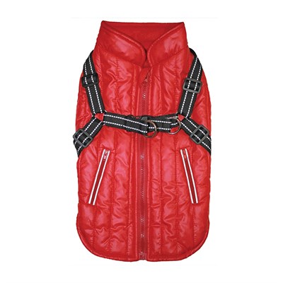 Fashion Pet Red Harness Dog Jacket