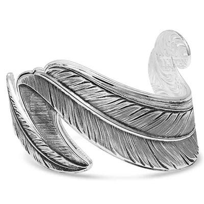 Montana Silversmiths Free Spirit Feather Cuff Bracelet