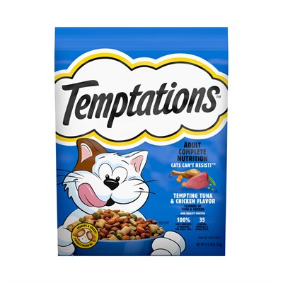 Temptations Adult Dry Cat Food- Tempting Tuna and Chicken Flavor, 13.5 lb