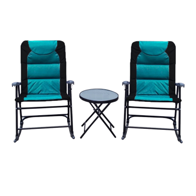 Discover Home 3 Piece Folding Rocking Chair & Table Set