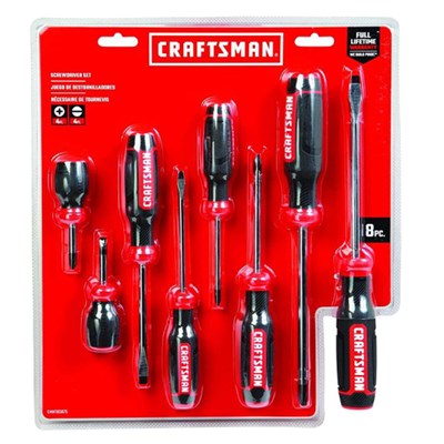 Craftsman 8 pc. Phillips/Slotted Screwdriver Set 8 in.
