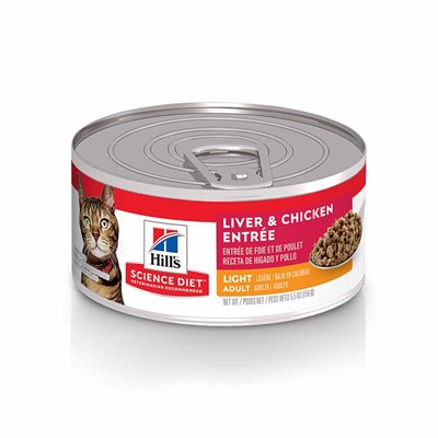 Hills Science Diet Adult Light Minced Canned Cat Food, 5.5 OZ