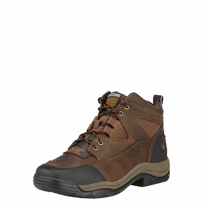 Ariat Men's Terrain Steel Toe Shoe - Distressed Brown, 9.5, D