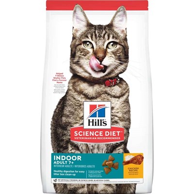Hill's Science Diet Dry 7+ Adult Cat Food- Indoor, Chicken, 7 lb