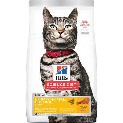 Hill's Science Diet Dry Cat Food- Urinary Hairball Control, Chicken, 7 lb