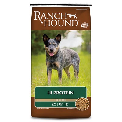 Ranch Hound Dry Dog Food- Hi-Protein, Mini-Chunk, 40 lb