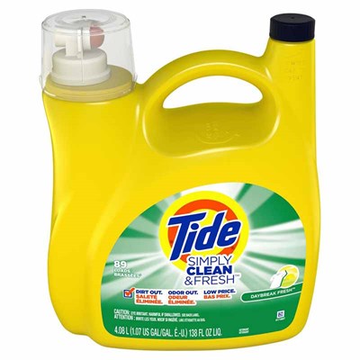 Tide Simply Clean & Fresh Daybreak Freash Liquid Laundry Detergent, 128 oz