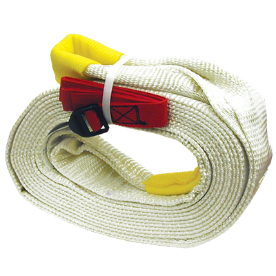 Erickson Manufacturing Recover Tow Straps with Loops, 3 in x 20 ft