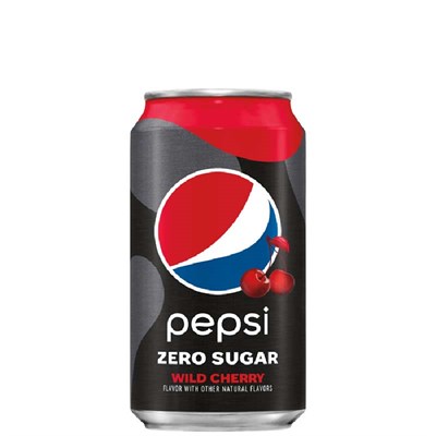 Pepsi Cola Zero Sugar Wild Cherry Soda 12 oz Can, 12 pack