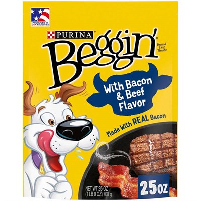Beggin' Strips Dog Treat- Beef and Bacon, 25 oz