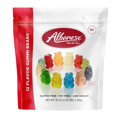 Albanese World's Best 12 Flavor Gummi Bears,  36 oz