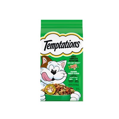 Temptations Adult Dry Cat Food- Seafood Medley Flavor, 6.3 lb