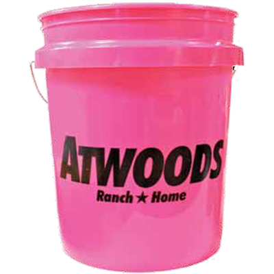 Atwoods Bucket, Pink, 5 gallon