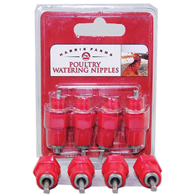 Harris Farms Poultry Water Nipple, 4 pack
