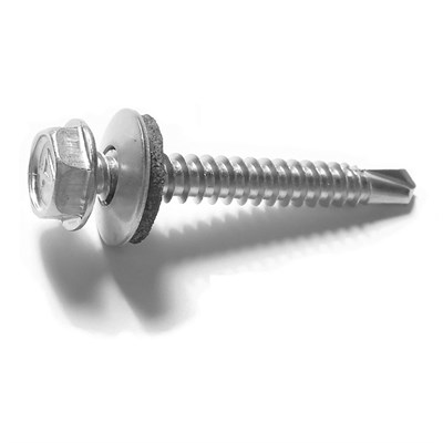 Midwest Fastener #10 x 1-1/2-Inch Stainless Steel Hex Washer Head Self-Drilling Screw - 1 Count