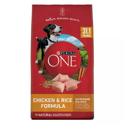 Purina One Dry Dog Food- Chicken and Rice, 31.1 lb