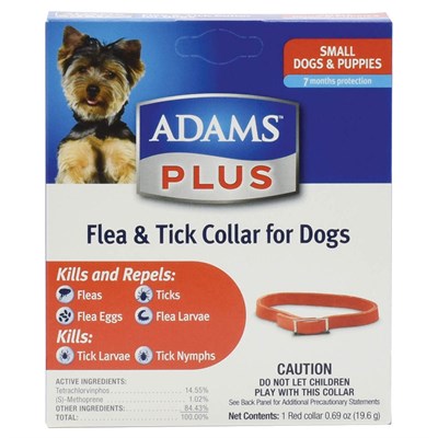 Adams Plus Flea and Tick Collar for Small Dogs, 1.2 oz.
