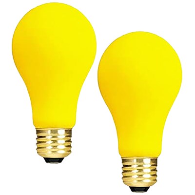 Philips 60W Bug-A-Way Yellow Light Bulbs, 2 Pack