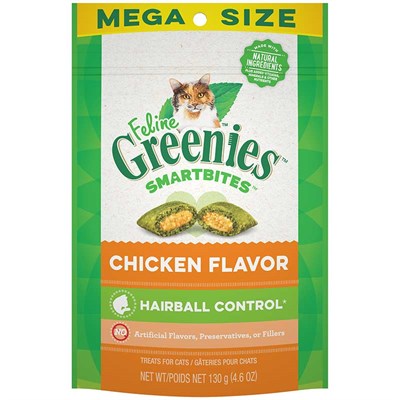 Greenies Smartbites Hairball Control Natural Chicken Treats for Cats, 4.6 oz