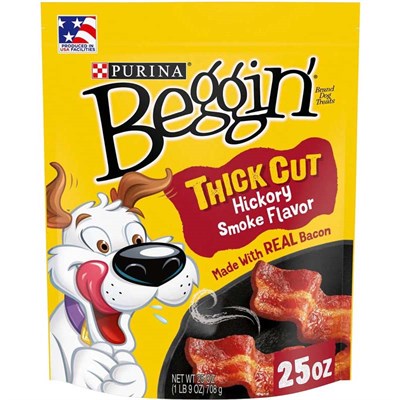 Beggin' Strips Dog Treat- Thick Cut, Hickory Smoked, 25 oz
