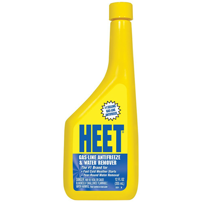 HEET Gas-Line Antifreeze and Water Remover, 12 oz
