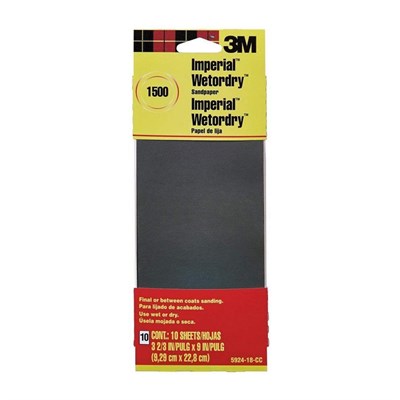 3M 3-2/3 in. x 9 in. 1500 Grit Sandpaper (10 Sheets-Pack)