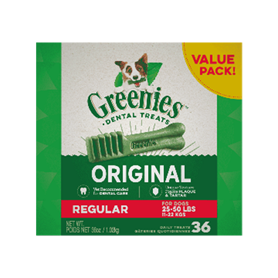 Greenies Original Regular Size Dog Dental Treats, 36 oz