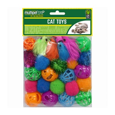 Multipet Cat Toys, 24-Pack