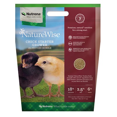 Nutrena NatureWise Chick Starter-Grower 18% Protein Crumbles, 7 lbs.