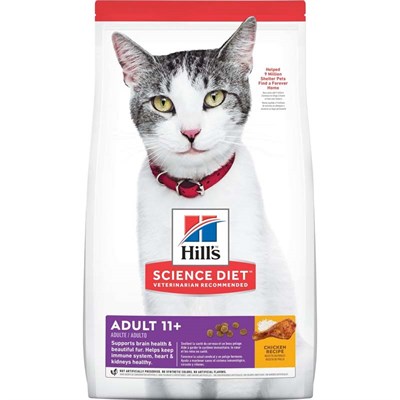 Hill's Science Diet Dry 11+ Adult Cat Food- Chicken, 7 lb