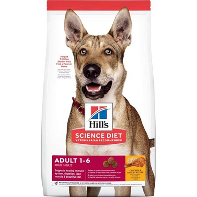 Hill's Science Diet Dry Adult Dog Food- Chicken and Barley, 45 lb