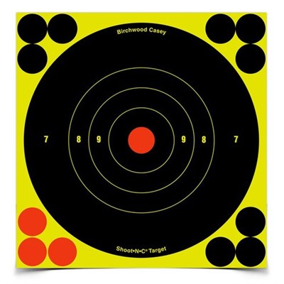 Birchwood Casey Shoot-N-C 6-in Bull's-Eye Target, 12 pack