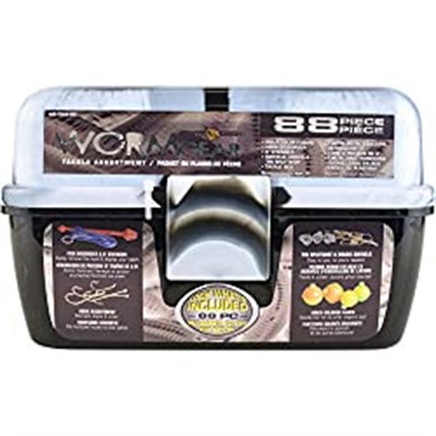 South Bend Worm Gear 88-piece Tackle Box, White