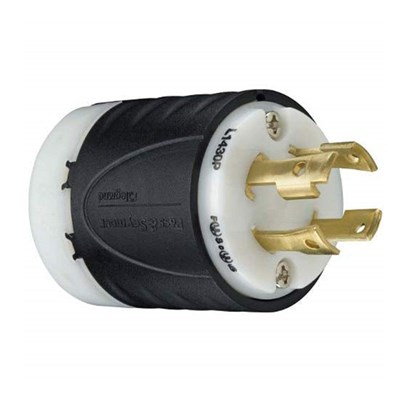 Legrand Industrial-Strength NEMA L14-30P Turnlok Locking Plug | Generator Plug 30A, 125/250 Volt | IP20 Suitability, 4-Wire