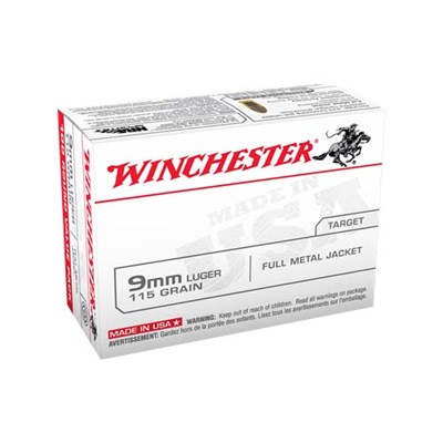 Winchester 9MM Luger 115 Grain Handgun Ammunition, 100 rounds