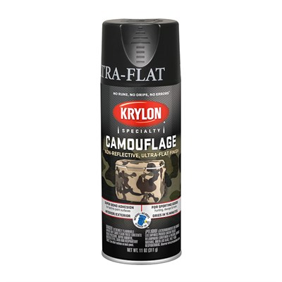 Krylon Camouflage Ultra-Flat Spray Paint, Black, 11oz